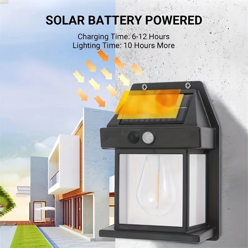 Renewable Energy House - Lampada Solare da Parete LED Impermeabile